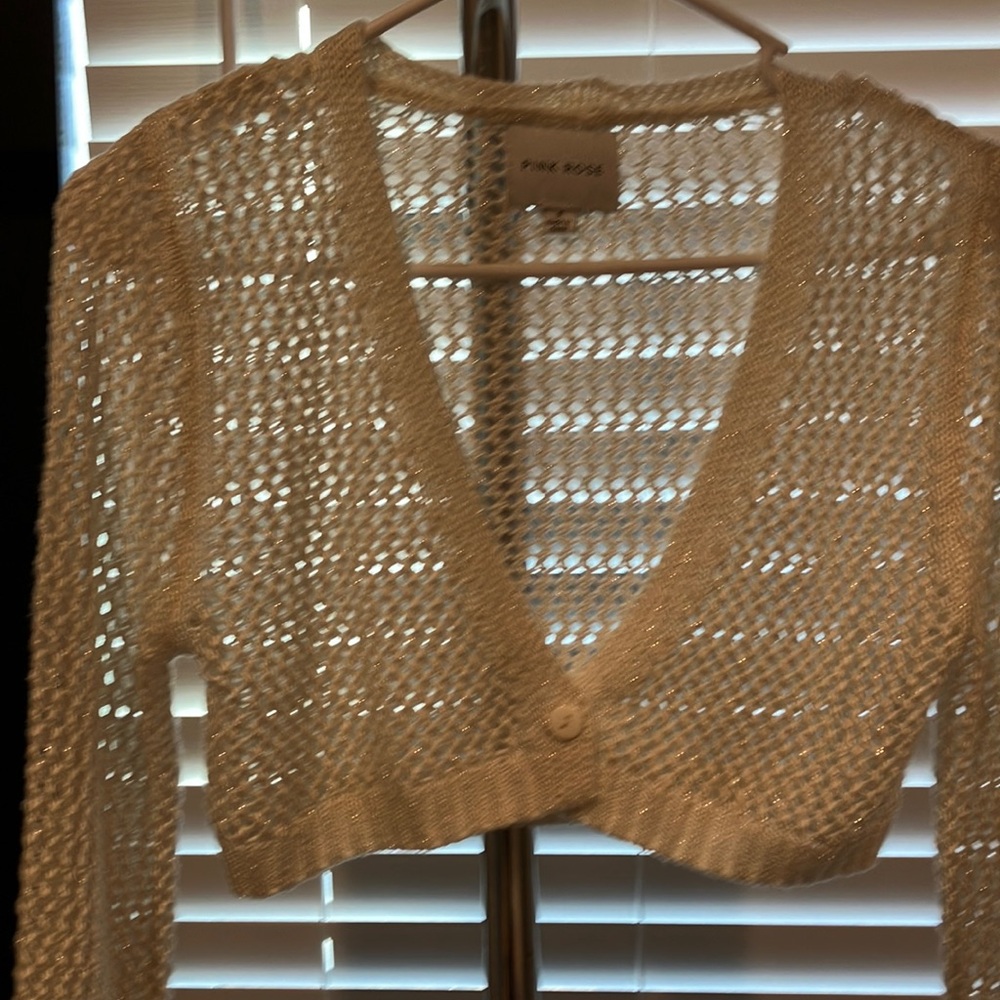 Pink Rose Women's Cream Sweater